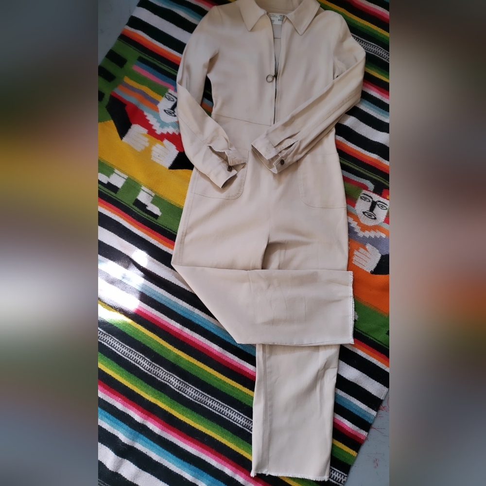 Jackson Rowe Cream / taupe zipper jumpsuit - Picture 13 of 13